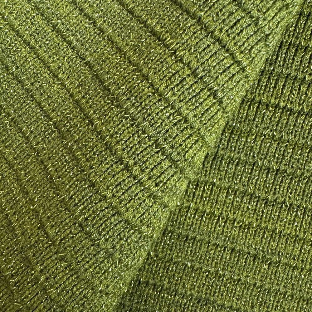 Torn by Ronny Kobo Madi Dress in metallic green sexy beach crochet midi sz m - Picture 5 of 15